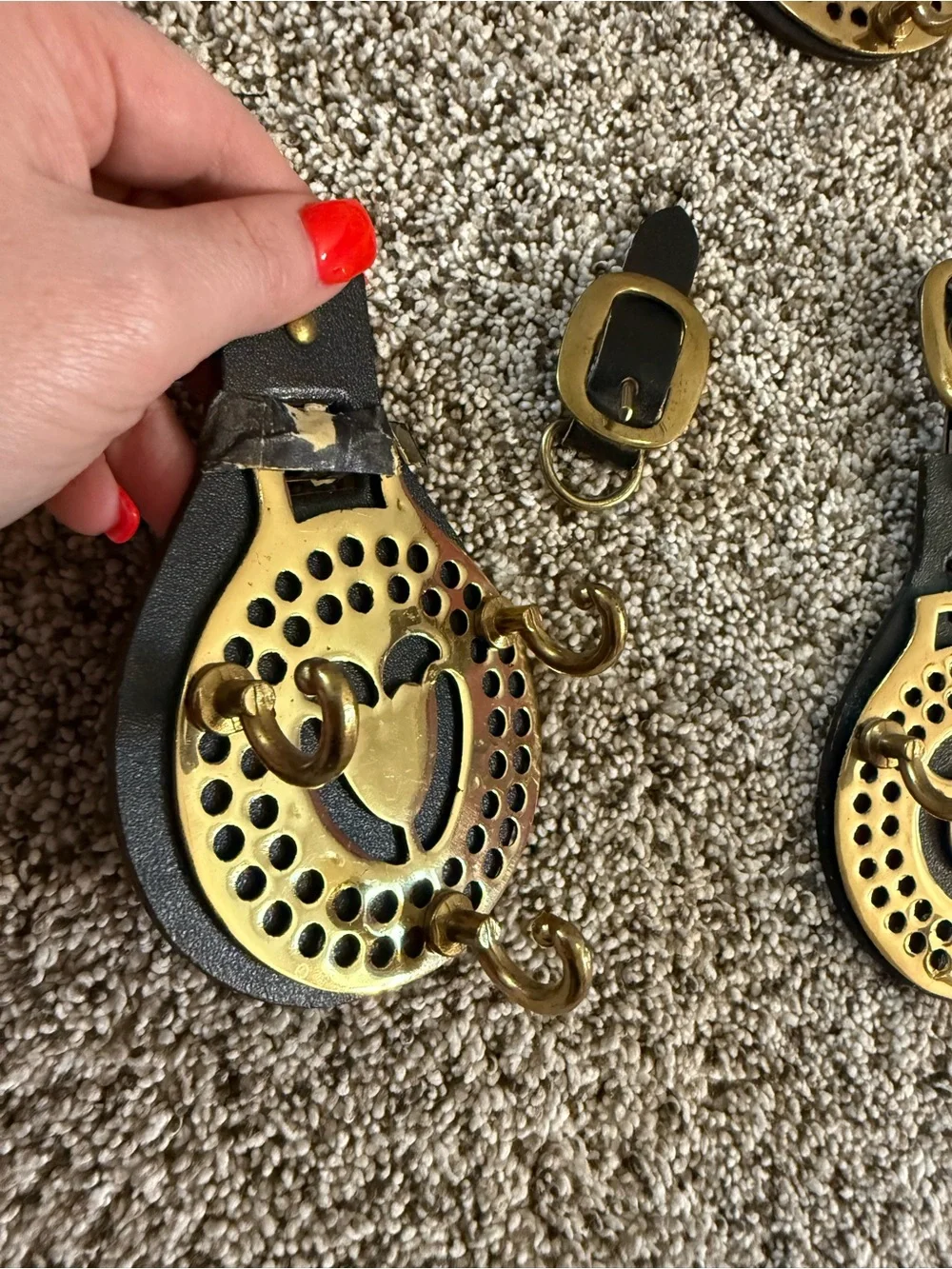 Big Brass Horse Medallions with Hooks